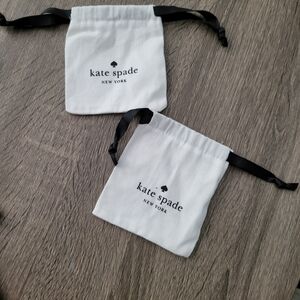 X2 NEW Kate Spade Small Jewelry Accesories White Dust Bags